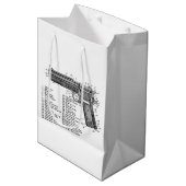 Gewehr-Diagramm V2 Mittlere Geschenktüte (Vorderseite Schrägansicht)