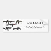 Gewehr-Diversity Autoaufkleber (Vorne)