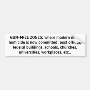 GEWEHR-FREIE ZONEN: wo modern, ist Massentötung n Autoaufkleber