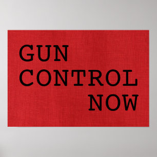 Gewehr-Kontrolle jetzt auf rotem Poster