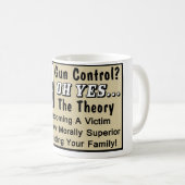 Gewehr-Kontrolle? Theorie eines Opfers! Kaffeetasse (VorderseiteRechts)
