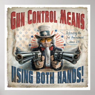 Gewehr-Kontrollen-Durchschnitte unter Verwendung Poster