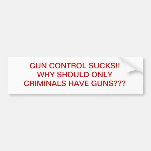 GEWEHR-KONTROLLEN-IST ZUM KOTZEN AUTOAUFKLEBER (Vorne)