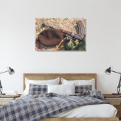 Gewehr, militärische Abdeckung und Kantine Leinwanddruck (Insitu (Schlafzimmer))