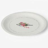 Gewehr-oder Rosen-Geschlecht decken dekorative Pappteller (Schrägansicht)