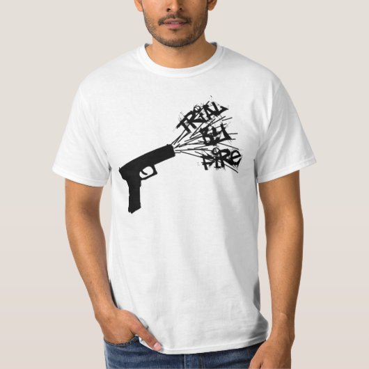 Gewehr-Shirt - Weiß T-Shirt (Vorderseite)