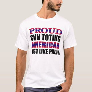 Gewehr-Toting Amerikaner mögen T - Shirt Sarahs