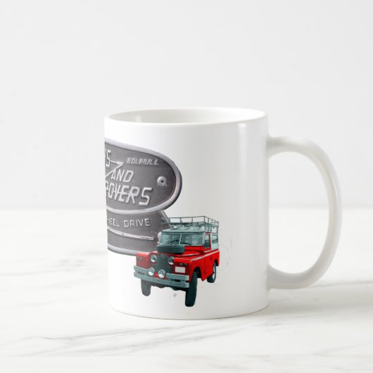 Gewehr-und Vagabund-Rot Rover Kaffeetasse (Rechts)