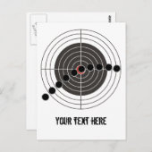 Gewehrbohrlöcher über Ziel Postkarte (Vorne/Hinten)