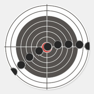Gewehrbohrlöcher über Ziel Runder Aufkleber