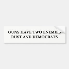 Gewehre haben zwei Feinde Autoaufkleber