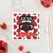 Gewehre oder Rose Baby Owens Gender Reveal Baby Sh Serviette (Beispiel)