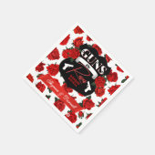 Gewehre oder Rose Baby Owens Gender Reveal Baby Sh Serviette (Ecke)