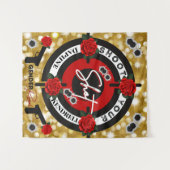 Gewehre oder Rose Gender Reveal Shoot your Shot Wandteppich (Vorderseite (Horizontal))