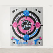 Gewehre oder Rose Gender Reveal Shoot your Shot Wandteppich (Vorderseite)