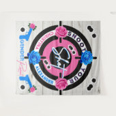 Gewehre oder Rose Geschlecht zeigen Baby-Dusche pi Wandteppich (Vorderseite (Horizontal))