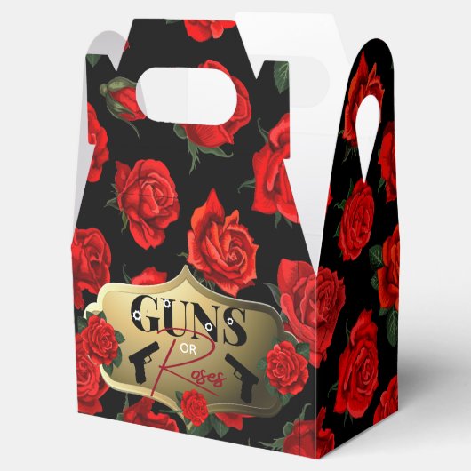 Gewehre oder Rose Geschlecht zeigen Baby-Dusche sc Geschenkschachtel (Geöffnet)