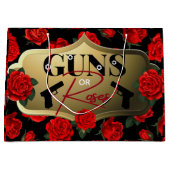 Gewehre oder Rose Geschlecht zeigen Baby-Dusche sc Große Geschenktüte (Vorderseite)