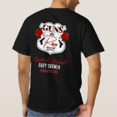Gewehre oder Rose Geschlecht zeigen Baby Shower T T-Shirt (Rückseite)