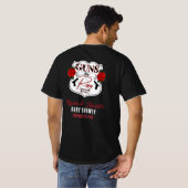 Gewehre oder Rose Geschlecht zeigen Baby Shower T T-Shirt (Schwarz voll)