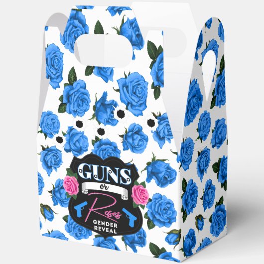 Gewehre oder Rose Geschlecht zeigen rosa/blaue Bab Geschenkschachtel (Offen)