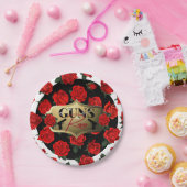 Gewehre oder Rose Geschlechtsspezifische Babydusch Pappteller (Party)