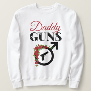 Gewehre oder Rose Geschlechtsspezifische Babydusch Sweatshirt