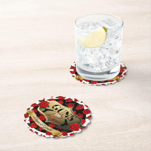 Gewehre oder Rose Geschlechtsspezifische Babydusch Untersetzer (Vor Ort)