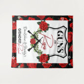 Gewehre oder Rose Geschlechtsspezifische Babydusch Wandteppich (Vorderseite (Horizontal))