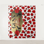 Gewehre oder Rose Geschlechtsspezifische Babydusch Wandteppich (Vorderseite)