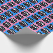 Gewehre oder Rose Rosa/Blaues Geschlecht zeigen Ki Geschenkpapier (Ecke)