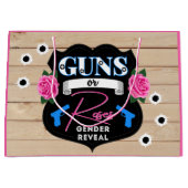 Gewehre oder Rose Rosa/Blaues Geschlecht zeigen Ki Große Geschenktüte (Vorderseite)