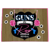 Gewehre oder Rose Rosa/Blaues Geschlecht zeigen Ki Große Geschenktüte (Vorderseite)