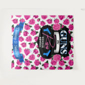 Gewehre oder Rose Rosa/Blaues Geschlecht zeigen Ki Wandteppich (Vorderseite (Horizontal))