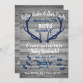 Gewehre, Racks und Hirschspuren Einladung (Vorne/Hinten)