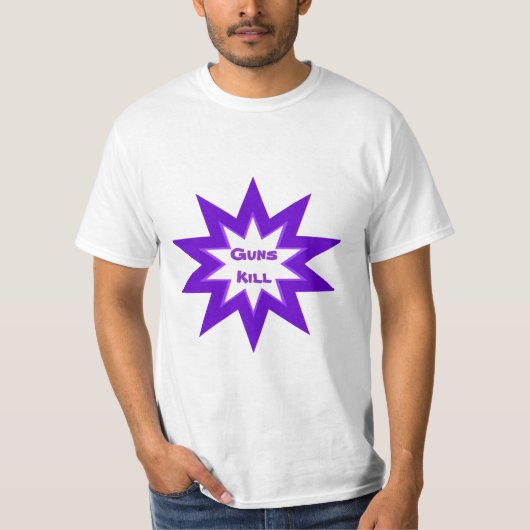 Gewehre töten Lila Star-Shirt T-Shirt (Vorderseite)