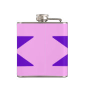 Gewehre töten Lila und rosa Flasche Flachmann (Rückseite)