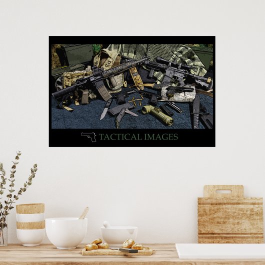 Gewehre und Getriebe Poster (Küche)