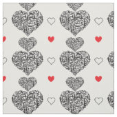 Gewehre und Herzen Stoff (Muster)