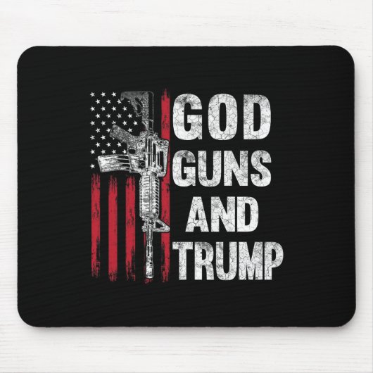 Gewehre und Trump 2. Änderungsflagge Ar15 American Mousepad (Vorne)