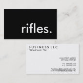 Gewehre. Visitenkarte (Vorne/Hinten)