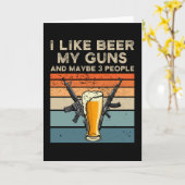 Gewehre-Waffen-Riffle-Lustige Sprüche Karte (Gelbe Blume)