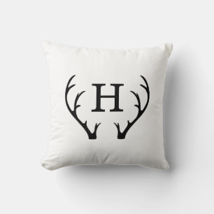 Geweih-Monogramm Kissen