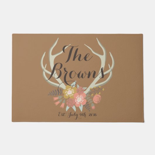 Geweih-Tür-Matte Fußmatte (Vorderseite)