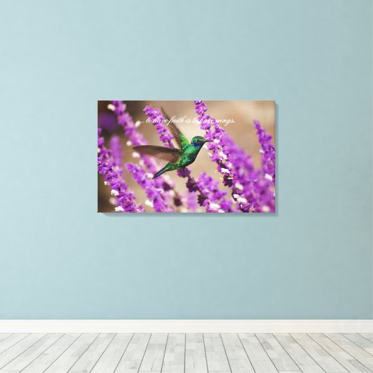 Geweihe des Glaubens Sparkling Violet Ohren Hummin Leinwanddruck (Insitu (Holzboden))