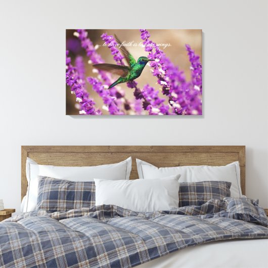 Geweihe des Glaubens Sparkling Violet Ohren Hummin Leinwanddruck (Insitu (Schlafzimmer))
