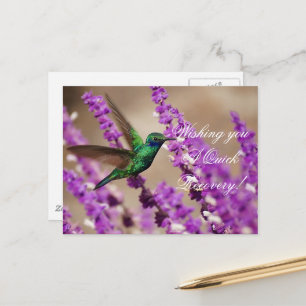 Geweihe des Glaubens Sparkling Violet Ohren Hummin Postkarte