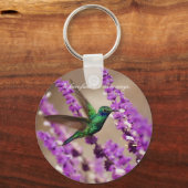 Geweihe des Glaubens Sparkling Violet Ohren Hummin Schlüsselanhänger (Vorderseite)