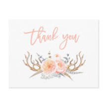 Geweihten Federn Dankeschön Karte, Baby Dusche