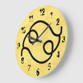 Gewellt Große Wanduhr (Winkel)